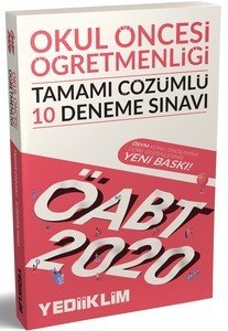 Yediiklim Yayınları 2020 KPSS ÖABT Okul Öncesi Öğretmenliği Tamamı Çözümlü 10 Deneme Sınavı