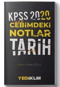 Yediiklim Yayınları 2020 KPSS Cebimdeki Notlar Tarih
