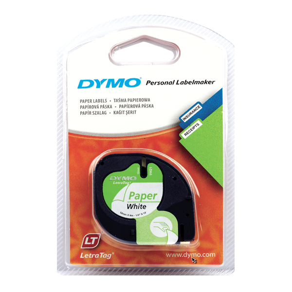Dymo Letratag Şerit Kağıt 12MMx4 MT Beyaz