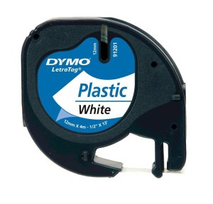 Dymo Letratag Şerit Plastik 12MMx4 MT Beyaz