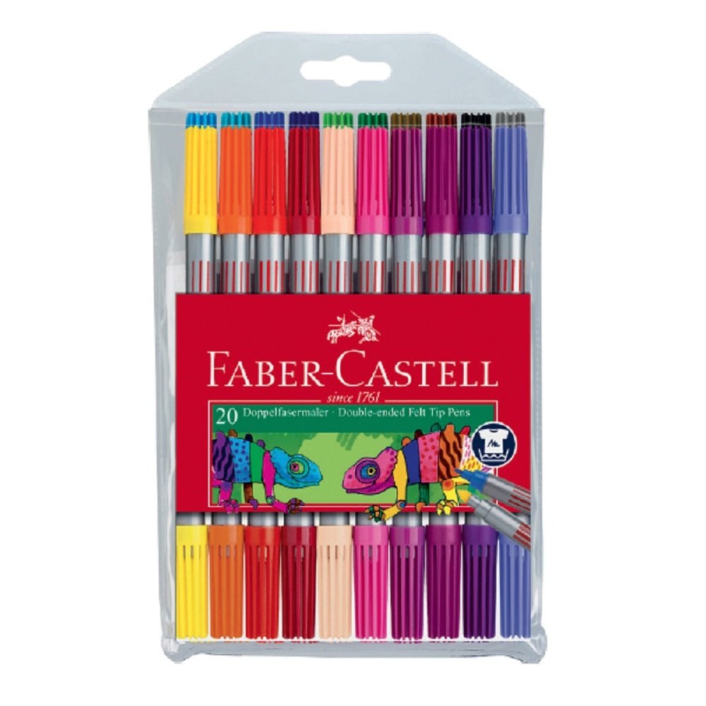 Faber Castell Çift Uçlu Keçeli Kalem 20 Renk