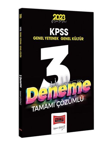 Yargı Yayınları 2023 KPSS Genel Kültür Genel Yetenek Tamamı Çözümlü Muhteşem 3 Deneme Sınavı