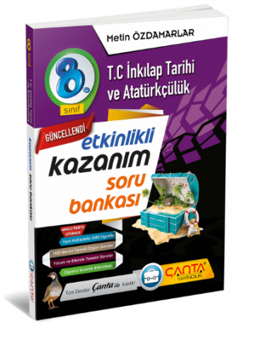 Çanta Yayınları 8.Sınıf TC İnkılap Tarihi ve Atatürkçülük Etkinlikli Kazanım Soru Bankası