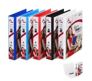 Önder 2005 A4 Firma Tanıtım Klasörü 5 cm 2D Halkalı Kırmızı