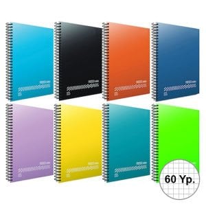 Gıpta Fresco Spiralli Pp Kapak Defter A4 60 Yp Kareli