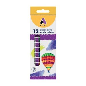 Adel Akrilik Boya Tüp 12 ml 12 Renk