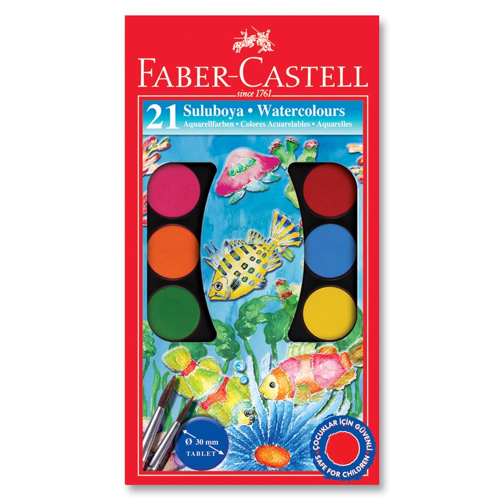 Faber Castell Sulu Boya 21 Renk Büyük Boy
