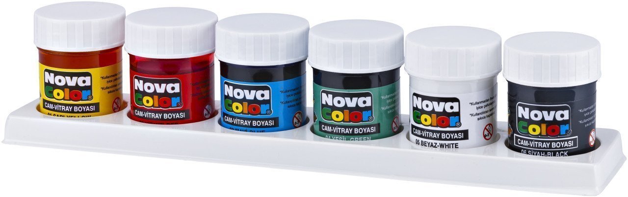 Nova Color Cam Boyası Su Bazlı 6'lı