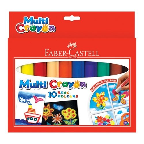 Faber Castell Multi Crayon Pastel Boya 10 Renk