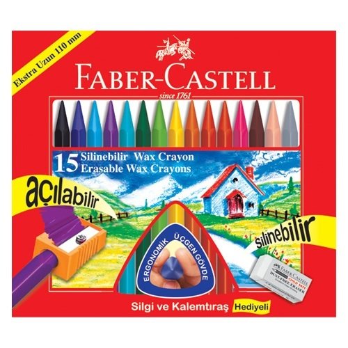Faber Castell Silinebilir Mum Boya 15 Renk