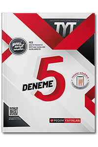 TYT Tamamı Çözümlü 5 Deneme Sınavı Pegem Yayınları