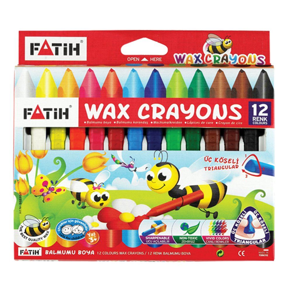 Fatih Jumbo Wax Crayon Boya 12 Renk