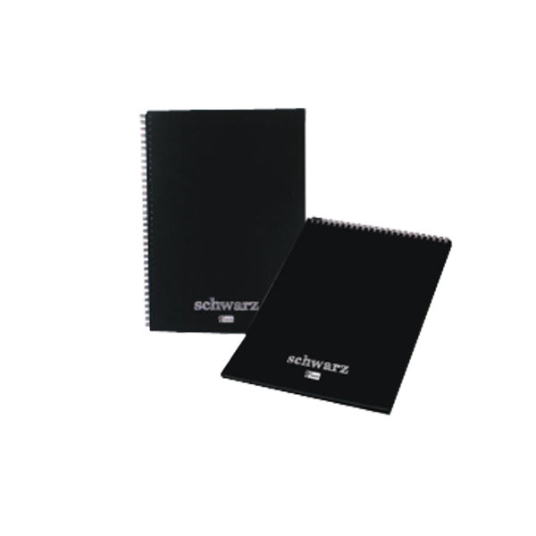 Keskin Color Spiralli Defter Plastik Kapak Siyah Zemin 60 YP 14x20