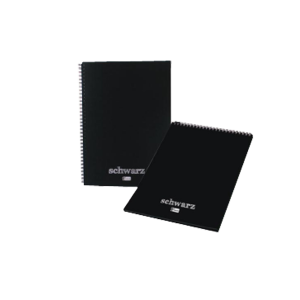 Keskin Color Spiralli Defter Plastik Kapak Siyah Zemin 60 YP 14x20