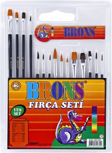Brons Sulu-Yağlı Boya Fırça Seti 15'li