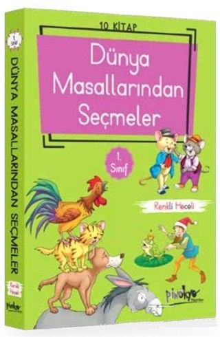 Pinokyo Yayınları Dünya Masallarından Seçmeler 1.Sınıf Renkli Heceli