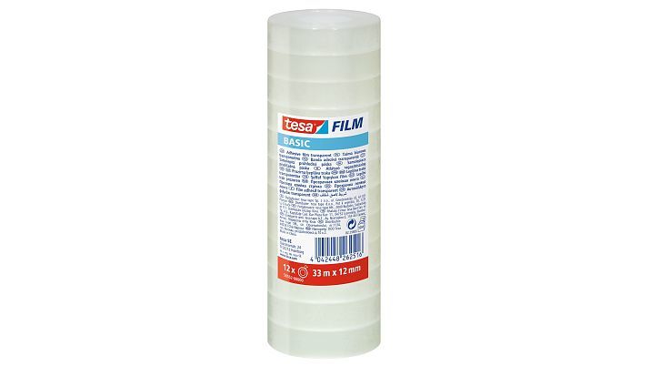 Tesa Basic Şeffaf Bant 33m x 12mm 12 Rulo