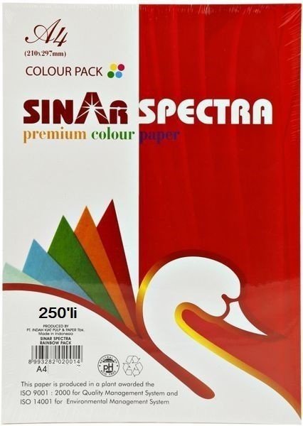 Sınar A4 Renkli Fotokopi Kağıdı 20 Renk 500'lü 80 gr.
