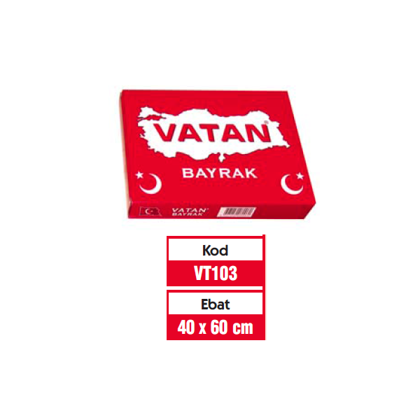 Vatan Bez Bayrak Türk Bayrağı 40x60