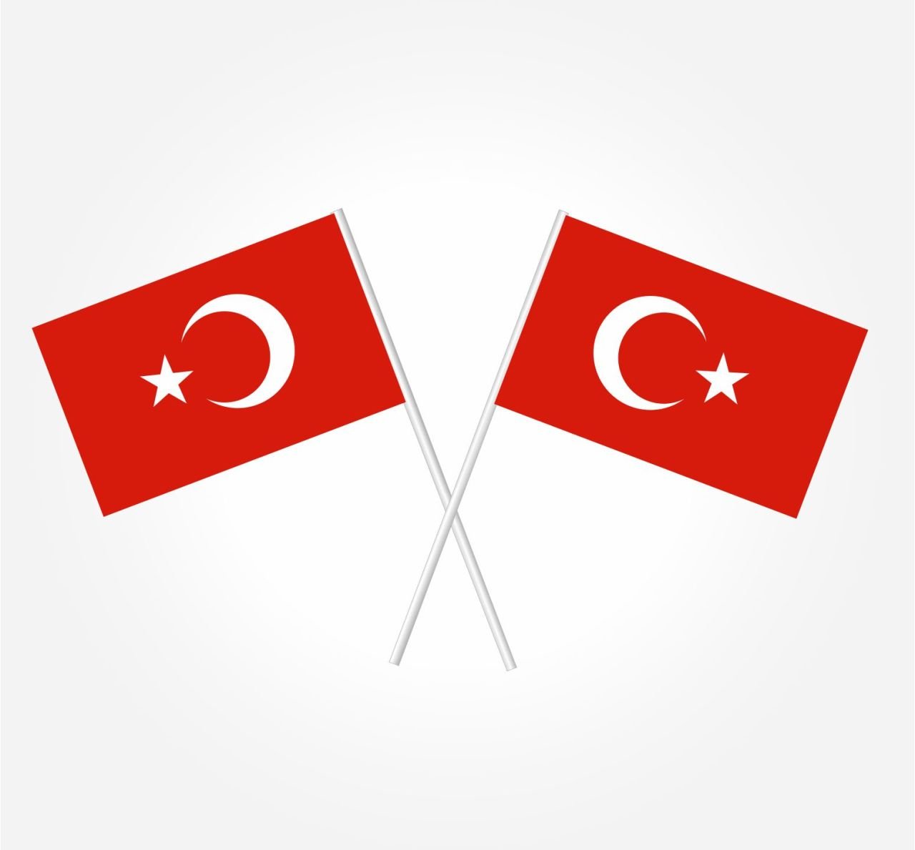 Vatan Çıtalı Kağıt Türk Bayrağı 80'li