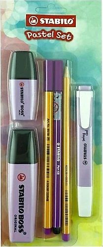 Stabilo Fosforlu Kalem Tek Renk Pastel Set 6 Lı Lila