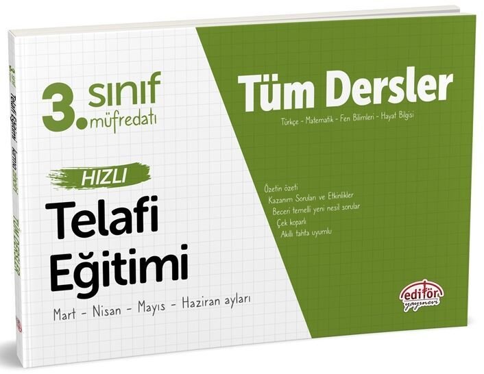 Editör Yayınları 3. Sınıf Tüm Dersler Hızlı Telafi Eğitimi