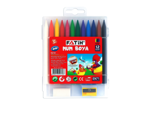 Fatih Mum Pastel Boya 12 Renk Plastik Kutulu