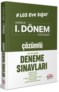 Editör Yayınları 8. Sınıf LGS Eve Sığar 1. Dönem Müfredatı Çözümlü Deneme Sınavları