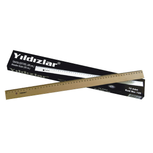 Yıldızlar 50 cm Tahta Cetvel