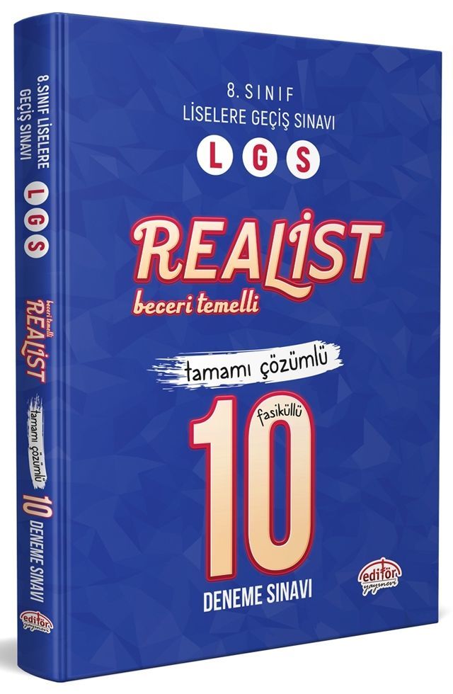 Editör Yayınları 8. Sınıf LGS Realist Tamamı Çözümlü 10 Deneme Sınavı