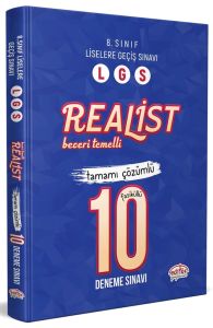 Editör Yayınları 8. Sınıf LGS Realist Tamamı Çözümlü 10 Deneme Sınavı