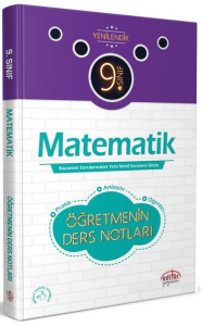 Editör Yayınları 9.Sınıf Matematik Öğretmenin Ders Notları