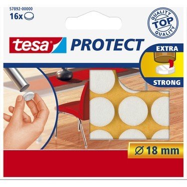 Tesa Zemin Koruyucu Daire Keçe 16x18 Mmø X Beyaz