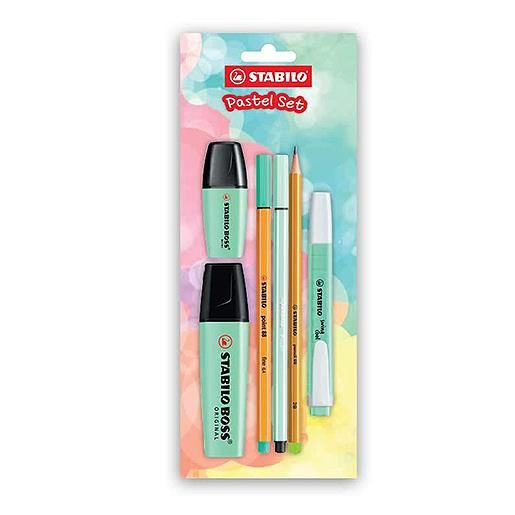 Stabilo Fosforlu Kalem Tek Renk Pastel Set 6 Lı Yeşil