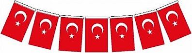 Vatan Kağıt Bayrak Türk İpli 50 Lİ Orta
