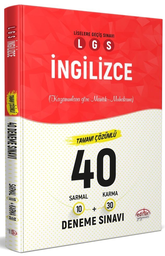 Editör Yayınları LGS İngilizce 40 Deneme Sınavı