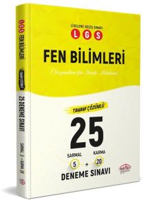 Editör Yayınları LGS Fen Bilimleri 5 Sarmal + 20 Karma 25 Deneme Sınavı