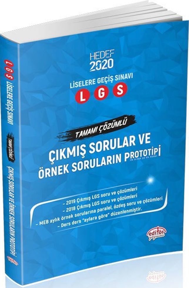Editör Yayınları LGS Çıkmış Sorular ve Örnek Soruların Prototipi