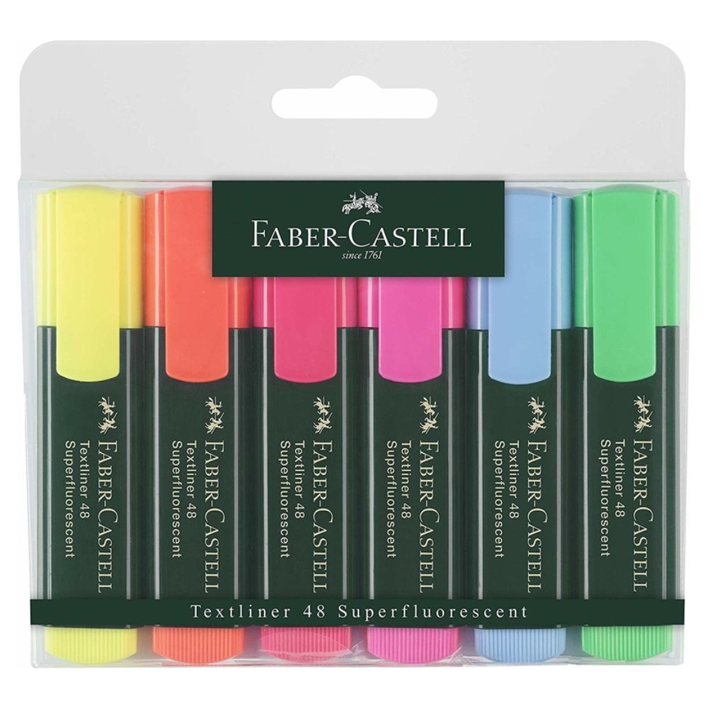 Faber Castell Fosforlu Kalem Seti 1548 6'lı