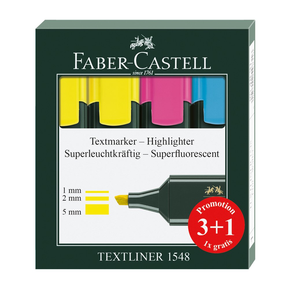 Faber Castell Fosforlu Kalem Seti 1548 3+1