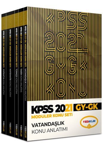 Yediiklim Yayınları KPSS 2021 Genel Yetenek Genel Kültür Konu Anlatımlı Modüler Set