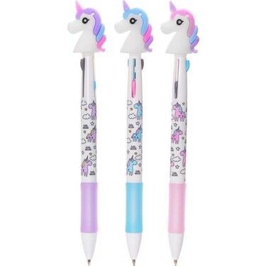 Mikro Tükenmez Kalem 3 Renkli Unicorn