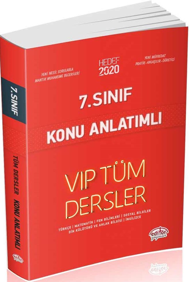 Editör Yayınları 7. Sınıf Tüm Dersler VIP Konu Anlatımlı Kırmızı Kitap
