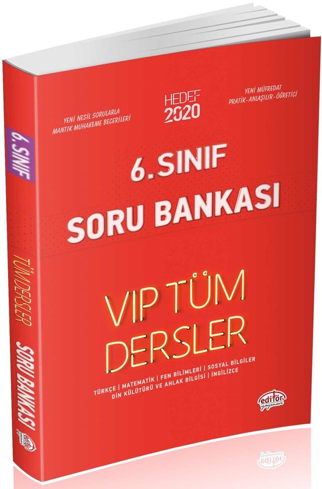 Editör Yayınları 6. Sınıf Tüm Dersler VIP Soru Bankası Kırmızı Kitap