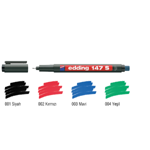 Edding Asetat Kalemi Permanent S Seri 0.3 mm Siyah 147 S