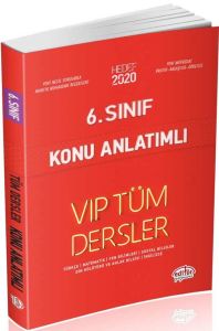 Editör Yayınları 6. Sınıf Tüm Dersler VIP Konu Anlatımlı Kırmızı Kitap