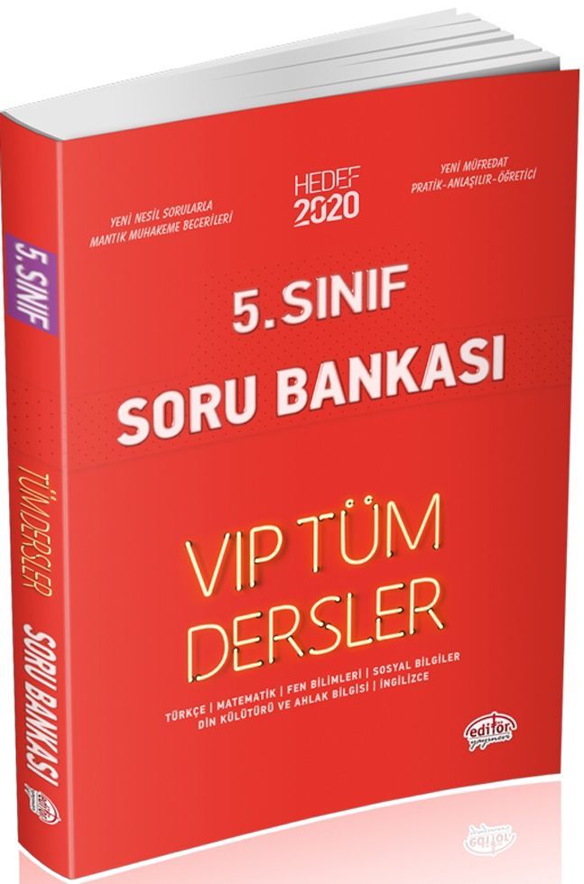 Editör Yayınları 5. Sınıf Tüm Dersler VIP Soru Bankası Kırmızı Kitap