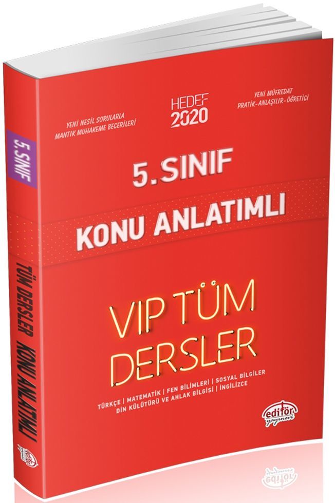 Editör Yayınları 5. Sınıf Tüm Dersler VIP Konu Anlatımlı Kırmızı Kitap