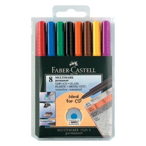 Faber Castell Permanent Asetat Cd Kalemi Seti (S) 8'li
