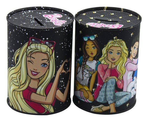 Barbie Tasarımlı Soft Touch Metal Kumbara